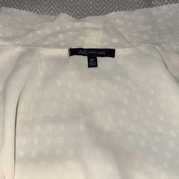 Anne Klein Silk Long Sleeve Neck Tie Blouse Size 8P - Picture 4 of 5